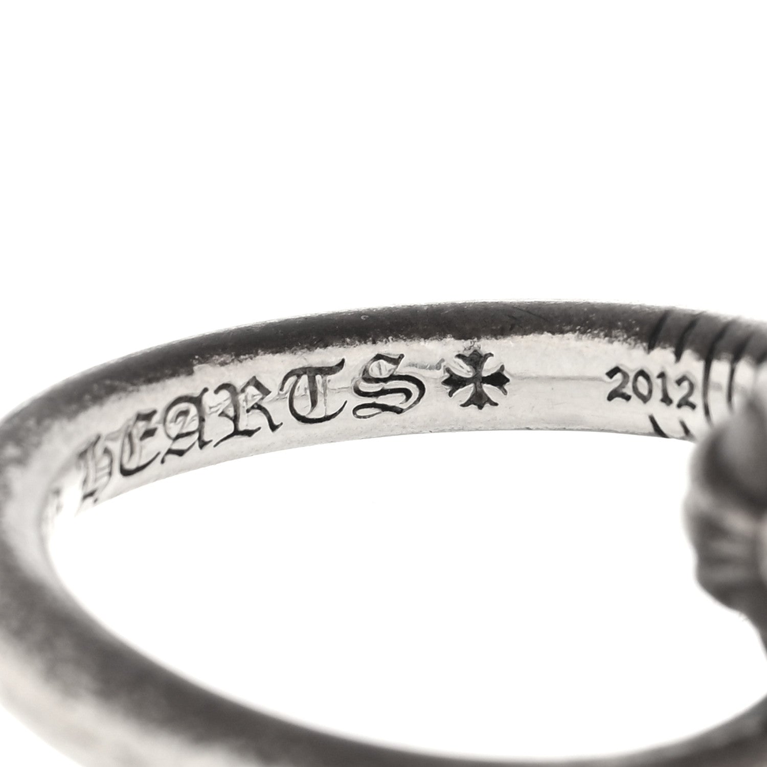Chrome Hearts Sterling Silver Cross Ball Nail Ring 54 6.75 5 of 6