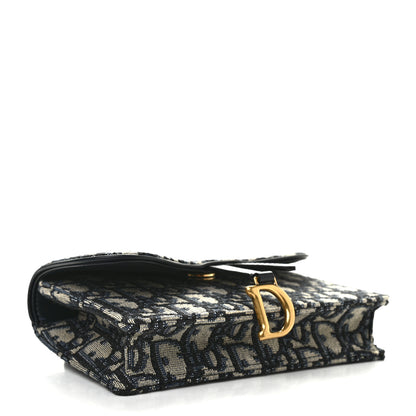 Christian Dior Oblique Saddle Belt Bag Blue 3 of 11
