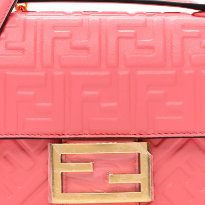 Fendi Nappa Small FF Embossed Midi Chain Baguette Pink Dalia 8 of 10