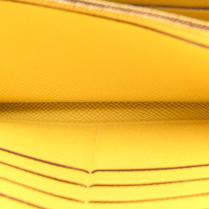 Hermes Epsom Verso Kelly Longue Wallet Mauve Sylvestre Jaune De Naples 5 of 10