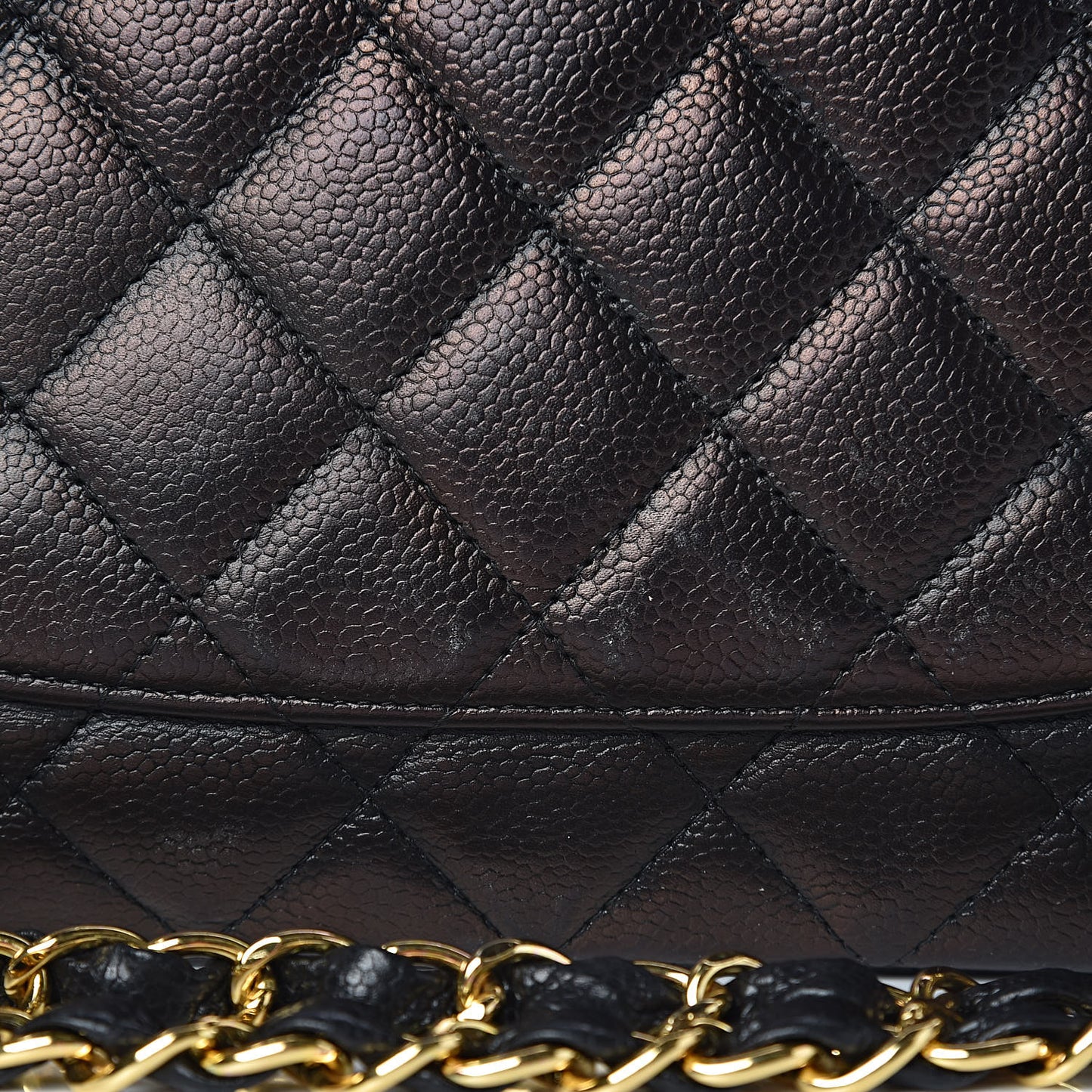 Caviar Quilted Jumbo Single Flap Black
