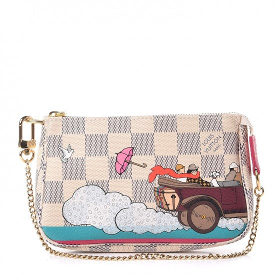 Louis Vuitton Damier Azur 2015 Christmas Animation Mini Pochette Accessories 1 of 7