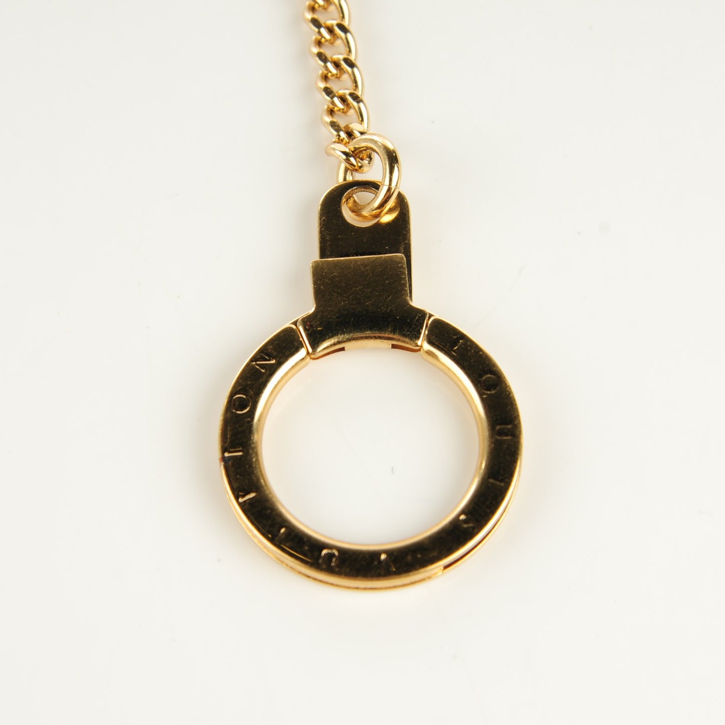 Metal Pochette Extender Key Ring Chain Gold