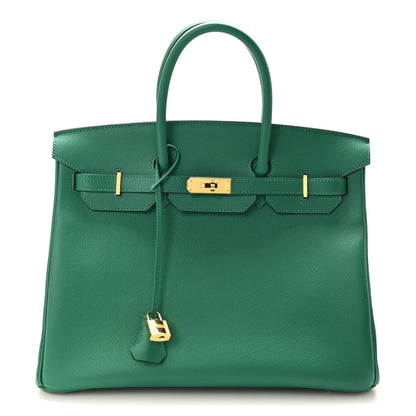 Hermes Epsom Birkin 35 Vert Vertigo 1 of 12
