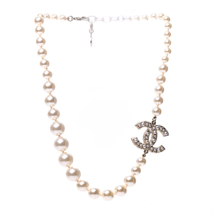 Chanel Pearl CC 100th Anniversary Necklace Light Gold 3 of 7