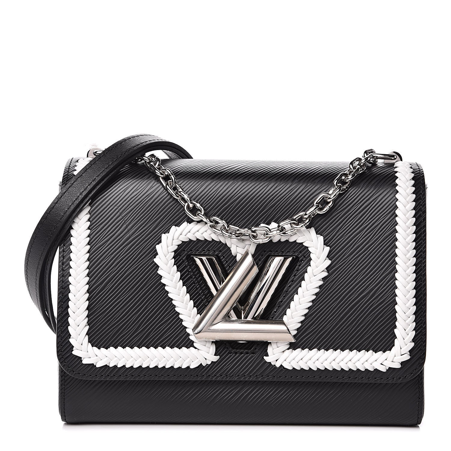 Louis Vuitton Epi Whipstitch Heart Twist Shoulder Bag MM Black 1 of 9