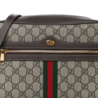 Gucci GG Supreme Monogram Web Small Ophidia Shoulder Bag Brown 9 of 11