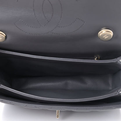 Chanel Lambskin Quilted Medium Trendy CC Flap Dual Handle Bag Dark Grey 4 of 6