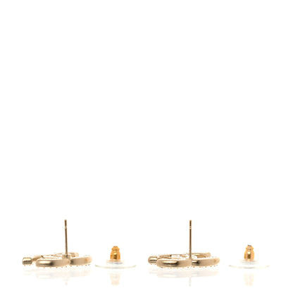 Chanel Crystal CC Earrings Gold 3 of 5