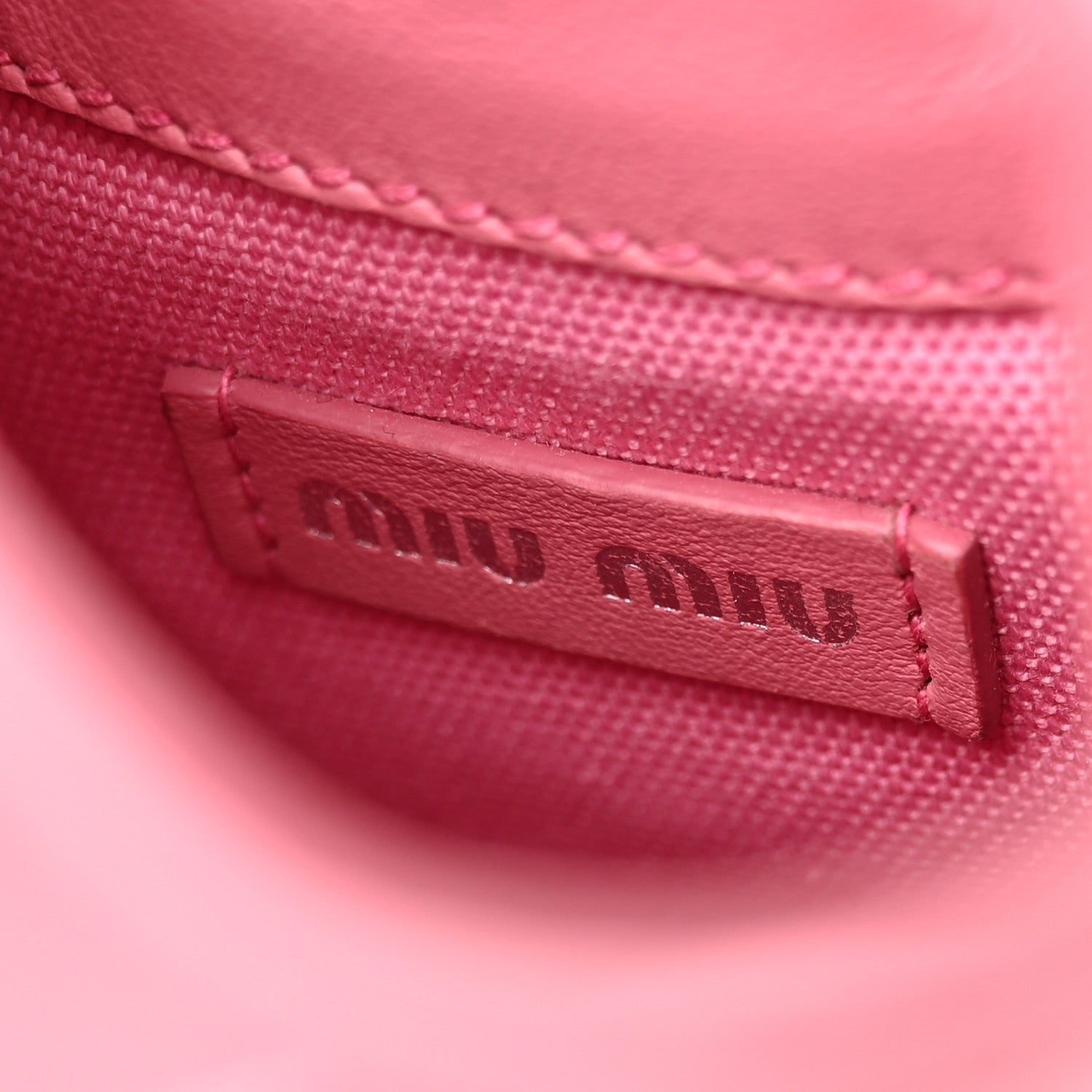 Miu Miu Grace Lux Calfskin Rattan Woven Bucket Drawstring Crossbody Bag Begonia Miel 6 of 10