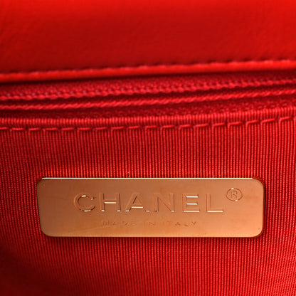 Chanel Jersey Lambskin Quilted Large Chanel 19 Flap Red 5 of 6
