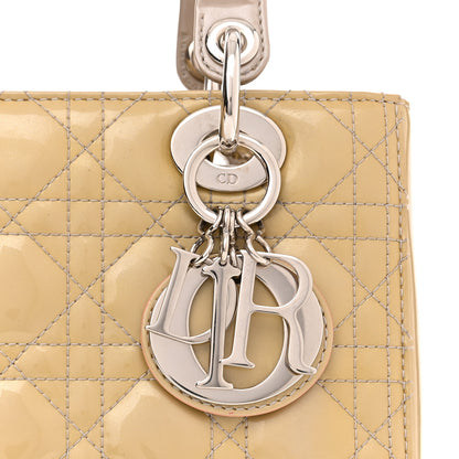 Christian Dior Patent Cannage Medium Lady Dior Beige 8 of 11