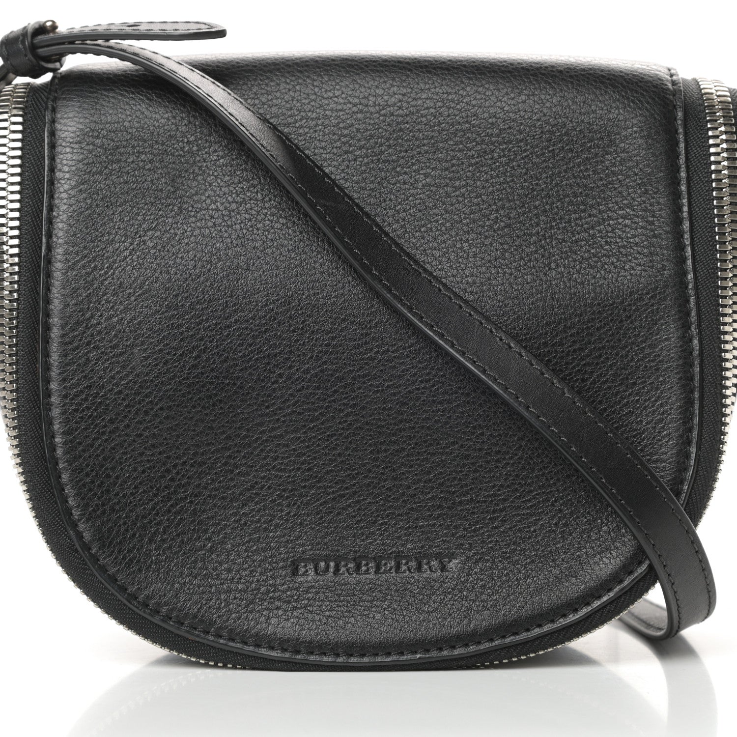 Burberry Grained Calfskin Small Zip Crossbody Bag Black 9 of 11