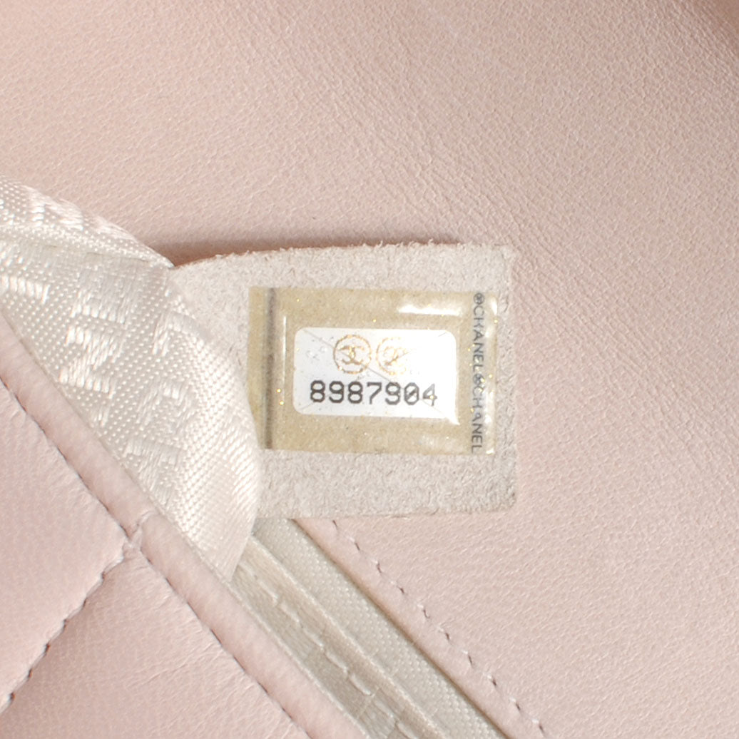 Lambskin Camellia Mini Flap Light Pink