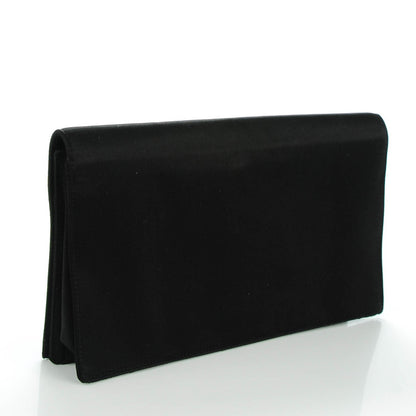 Prada Satin Evening Clutch Black 3 of 7
