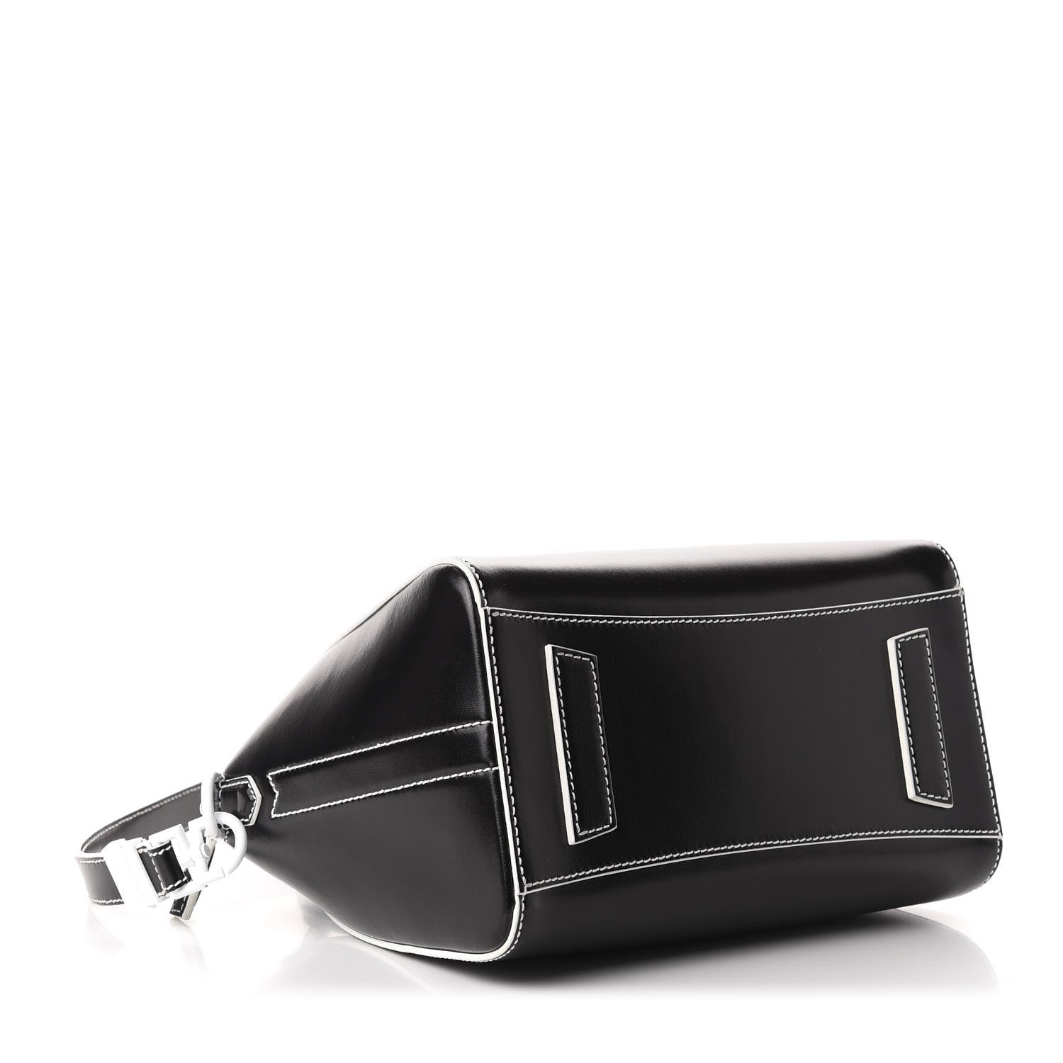 Givenchy Calfskin Contrast Topstitch Small Antigona Black White 4 of 10