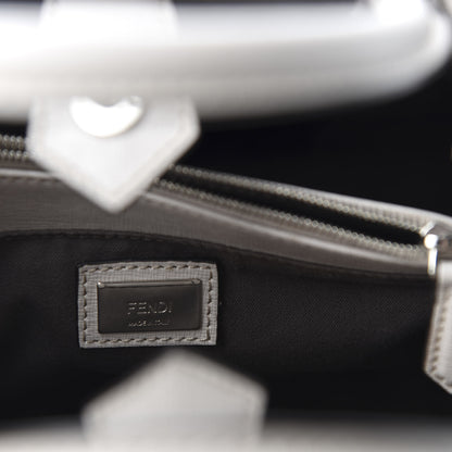 Fendi Vitello Elite Monster Eyes Studded Petite 2Jours Tote Carbone White Multicolor 9 of 10