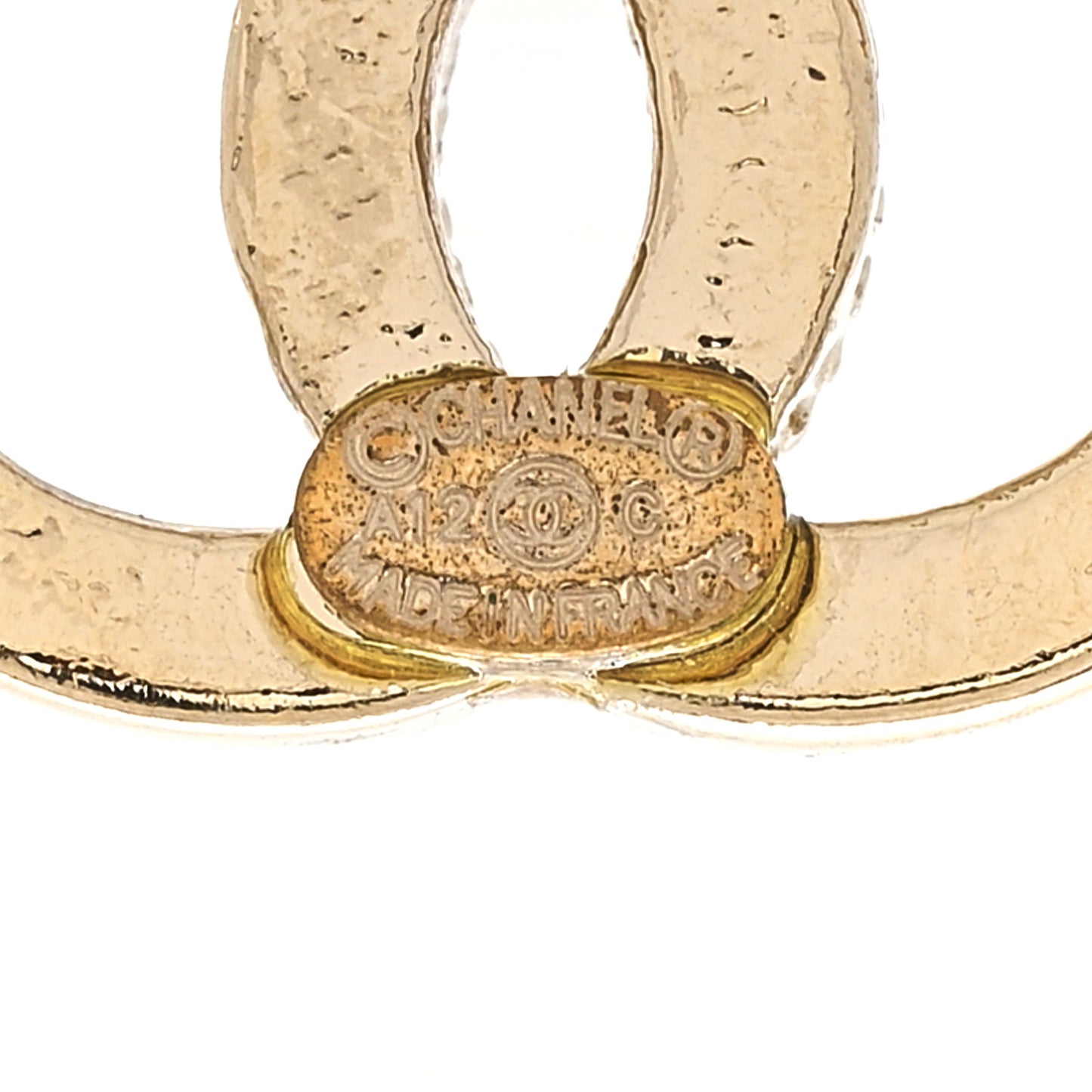 Crystal CC Earrings Light Gold
