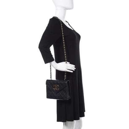Chanel Lambskin Quilted Small Single Flap Navy 2 of 14