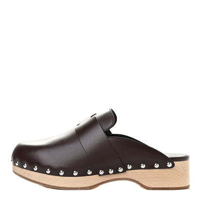 Hermes Calfskin Calya Mules 38 Cafe 1 of 8
