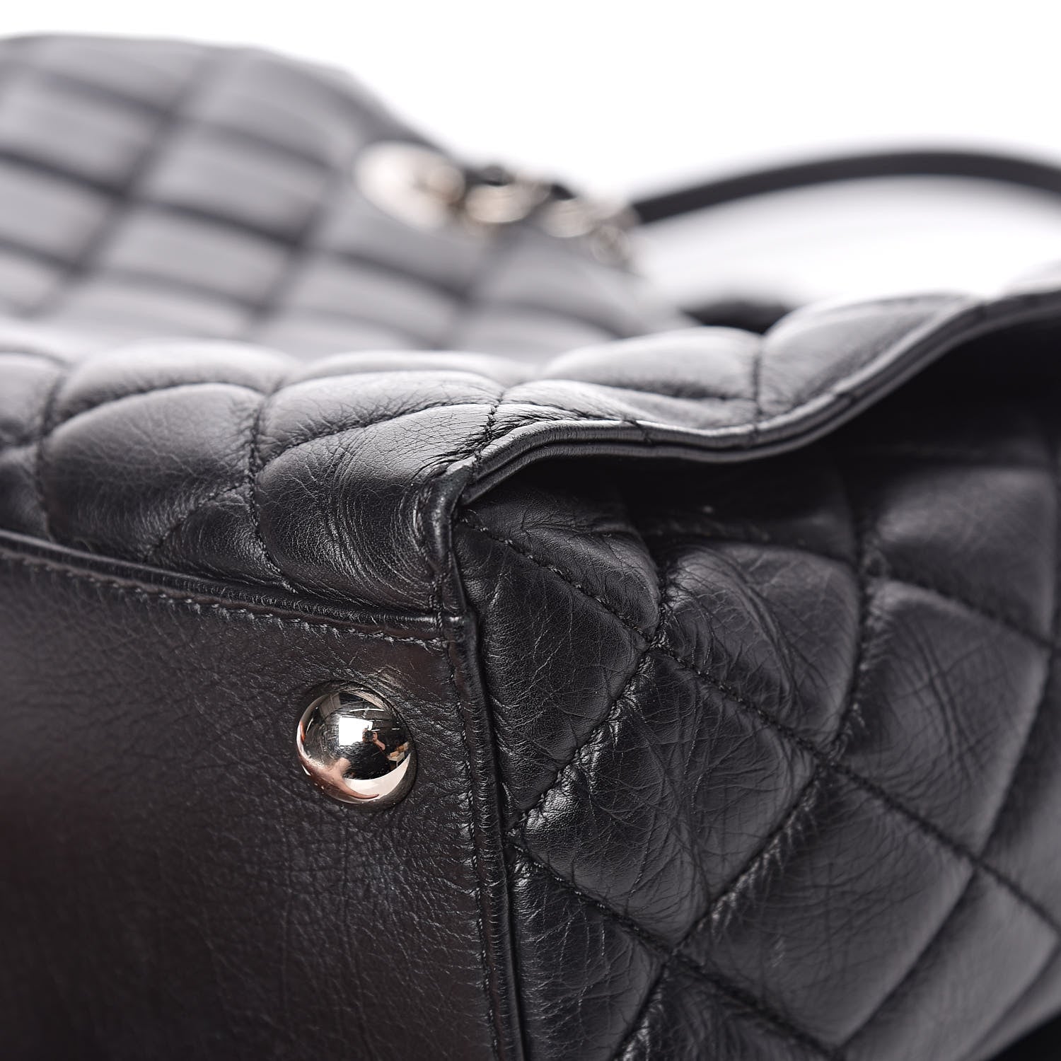 Chanel Calfskin Quilted Small Chic and Soft Shopping Tote Black 12 of 14