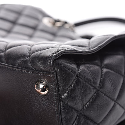 Chanel Calfskin Quilted Small Chic and Soft Shopping Tote Black 12 of 14