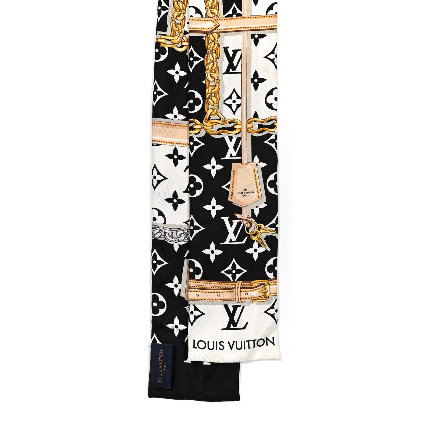 Silk Monogram Confidential Bandeau Black