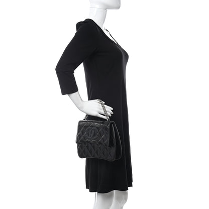 Chanel Glazed Calfskin Quilted Coco ID Chain Bag Black 2 of 15