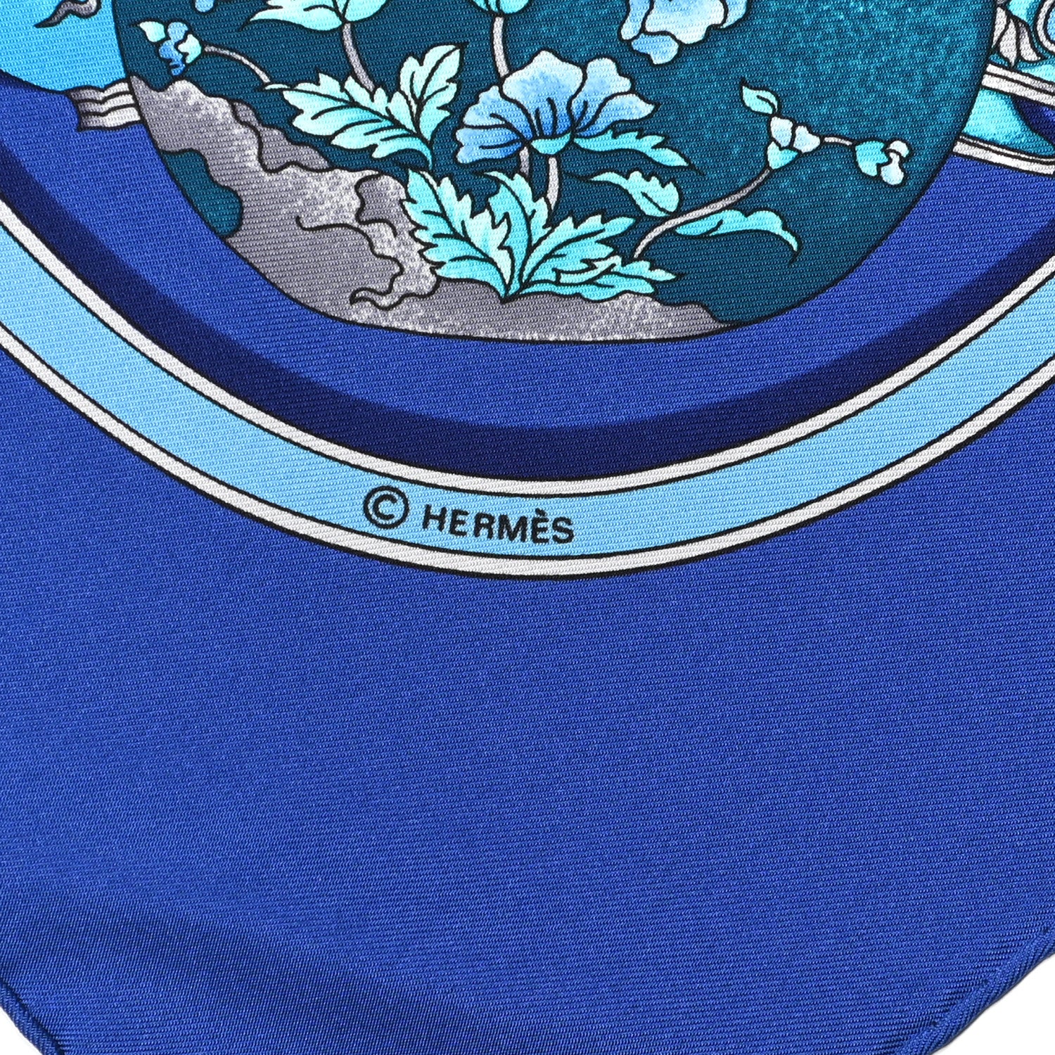 Hermes Silk Qu Importe Le Flacon Scarf 90 Bleu 3 of 4