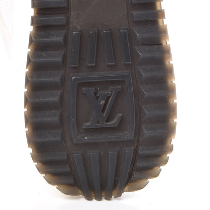 Louis Vuitton Suede Reverse Monogram Run Away Sneakers 36 White 6 of 10