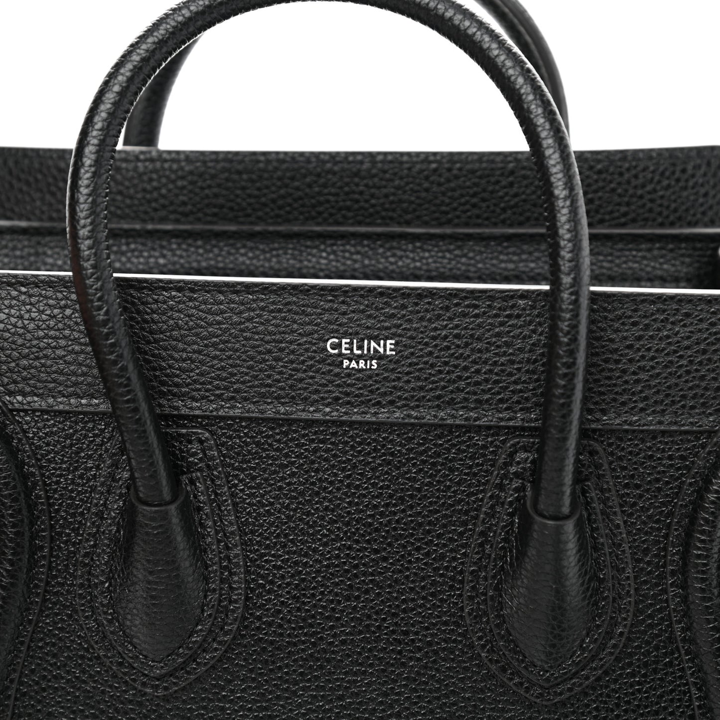 Drummed Calfskin Nano Luggage Black