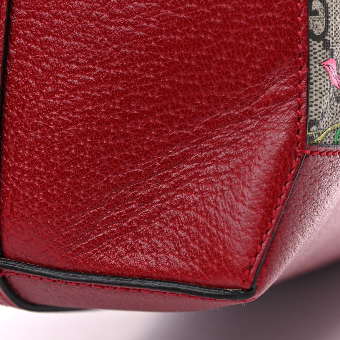 GG Supreme Monogram Flora Web Large Ophidia Tote Red