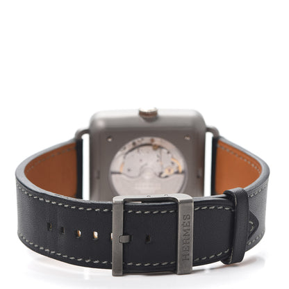 Hermes Titanium Barenia 36.5mm Carre H Automatic Watch Noir 3 of 5