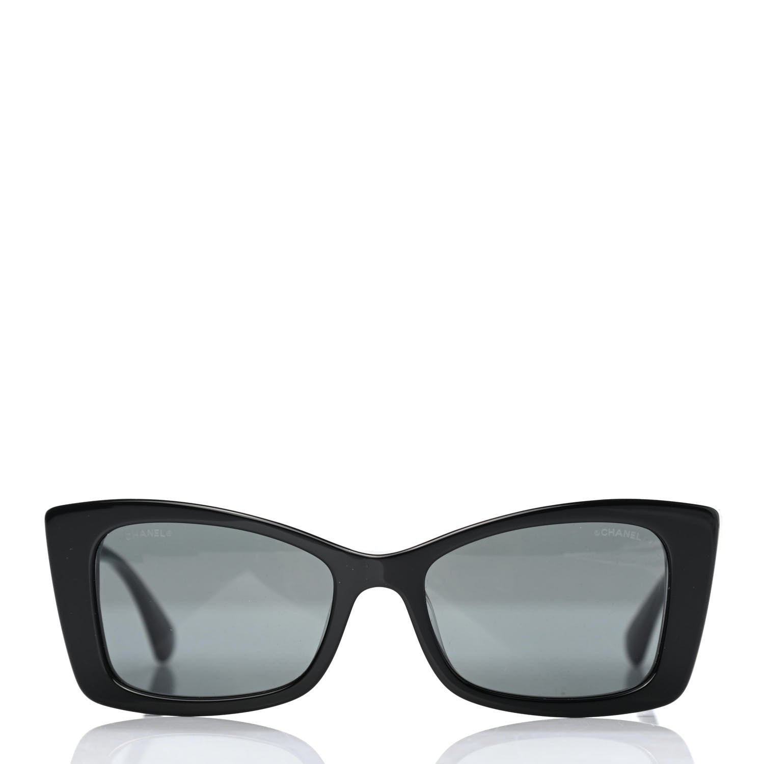 Chanel Acetate CC Rectangle Sunglasses 5430 Black 2 of 4