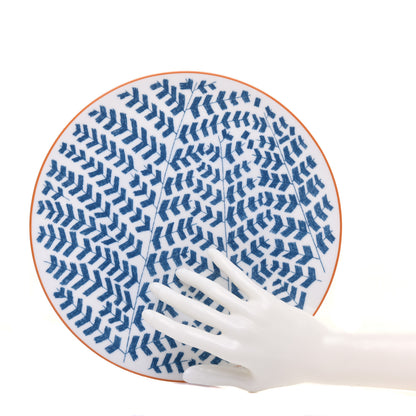 Hermes Porcelain A Walk in the Garden Dinner Plate Bleue 2 of 6
