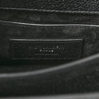 Saint Laurent Grained Calfskin Small Monogram Sunset Black 6 of 16
