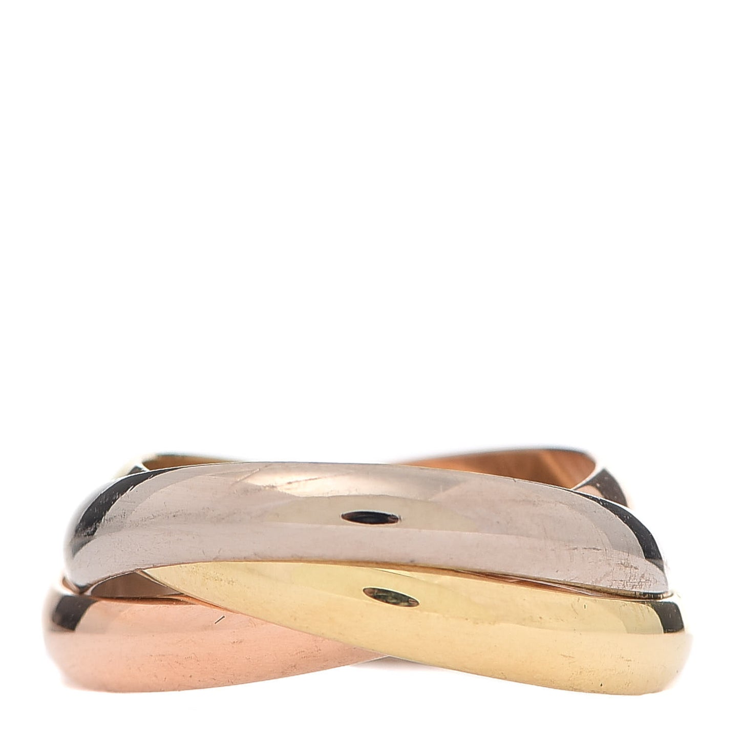 18K Pink Yellow White Gold Classic Trinity Ring 56 7.5