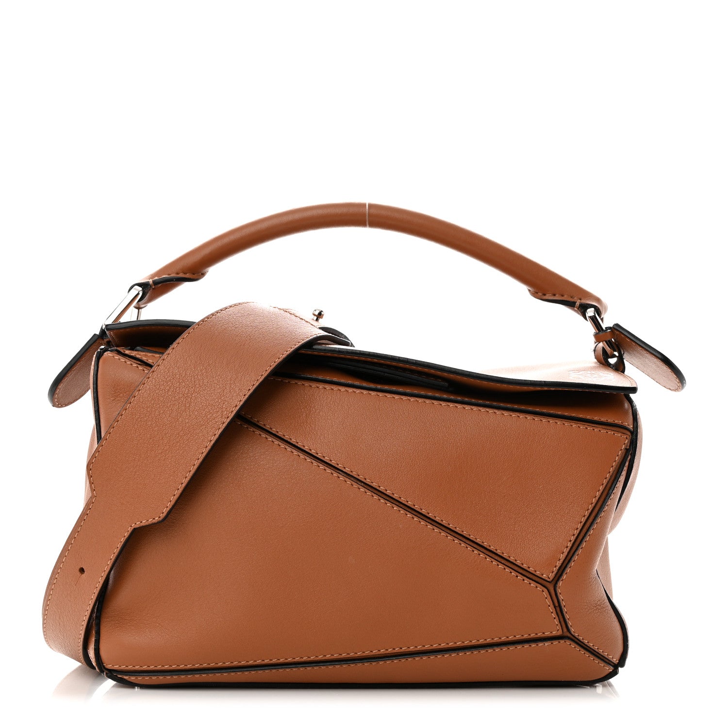 Loewe Calfskin Small Puzzle Bag Tan 1 of 11