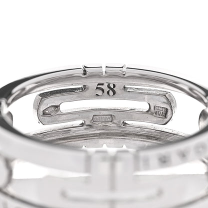 Bulgari 18K White Gold Parentesi Band Ring 58 8.25 5 of 5