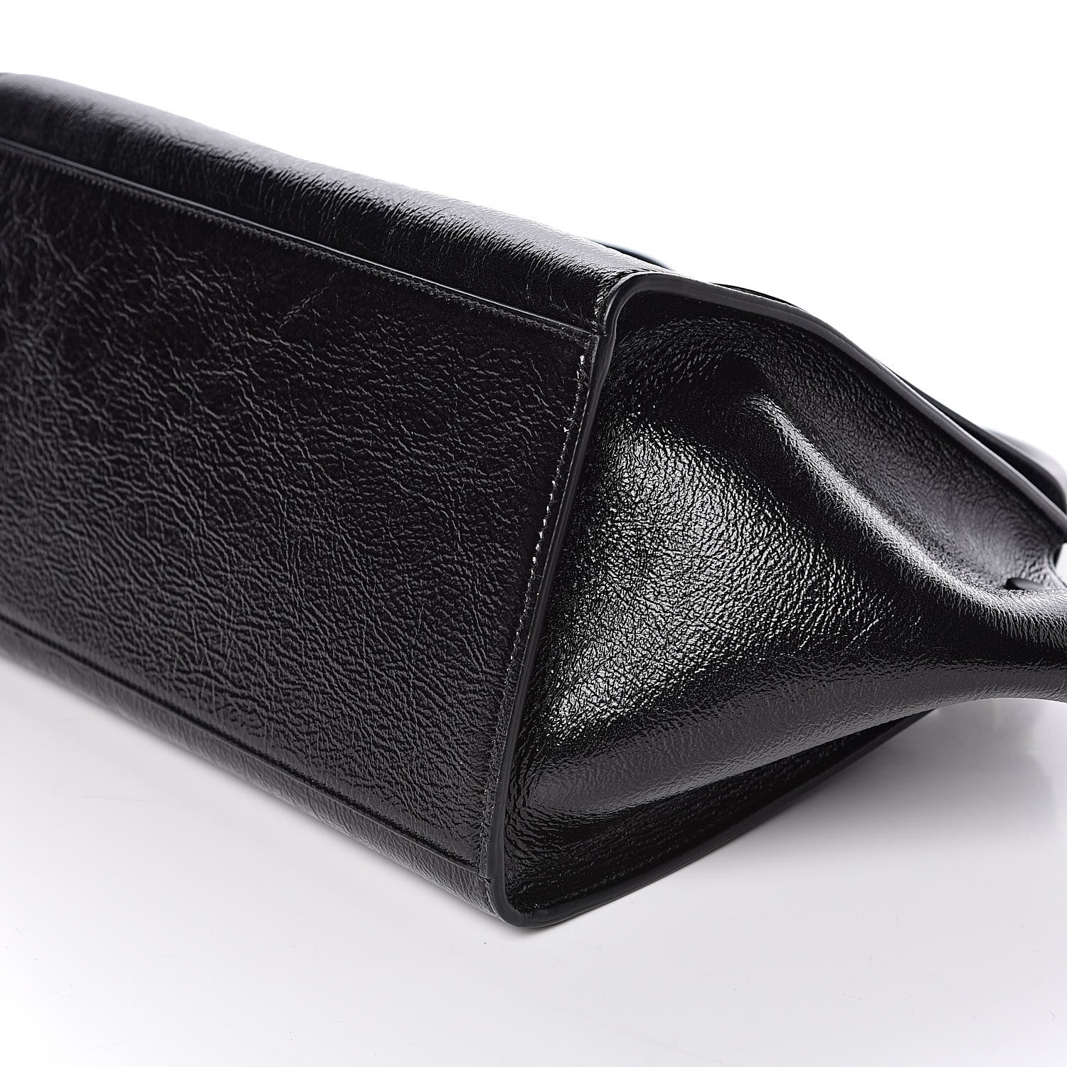 Celine Shiny Goatskin Small Trapeze Black 9 of 10