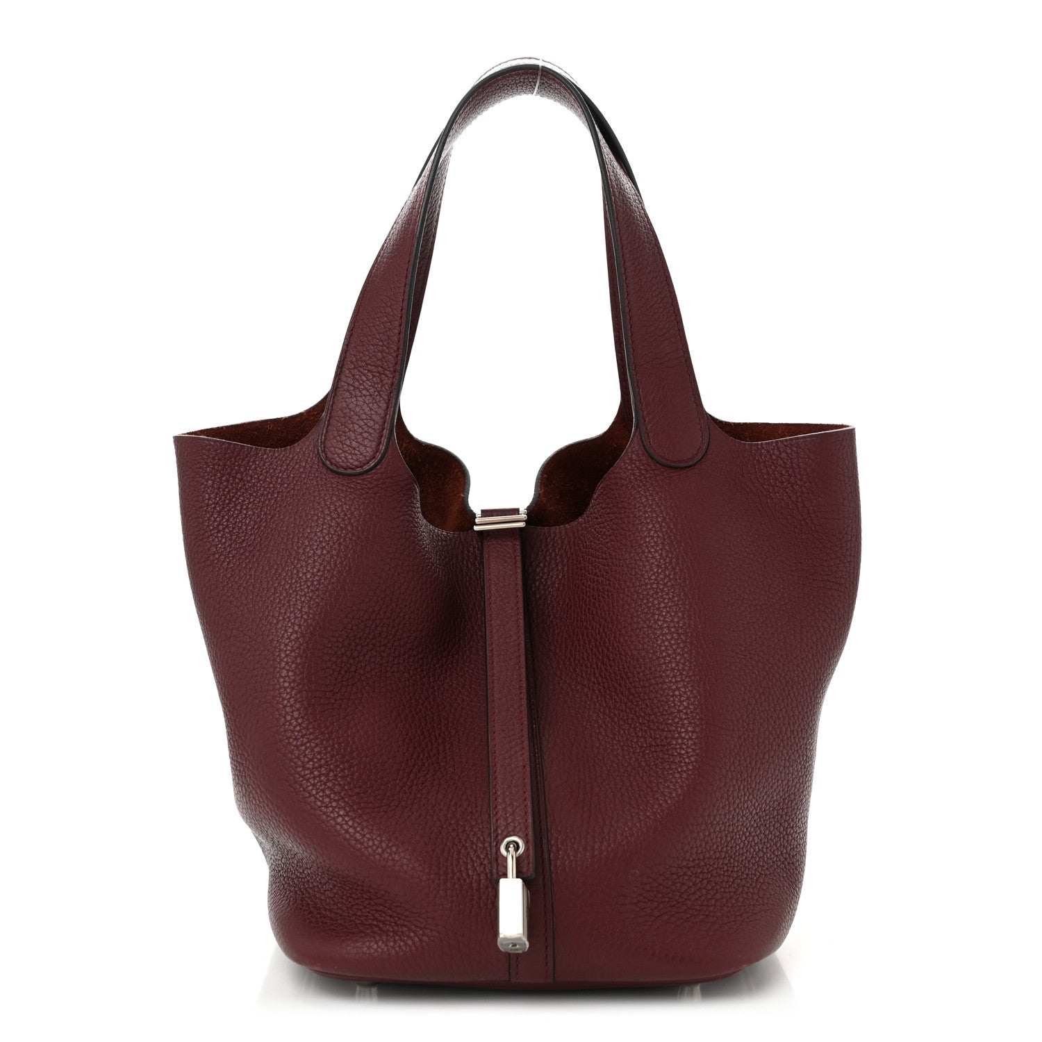 Hermes Taurillon Clemence Picotin Lock 22 MM Bordeaux 1 of 11