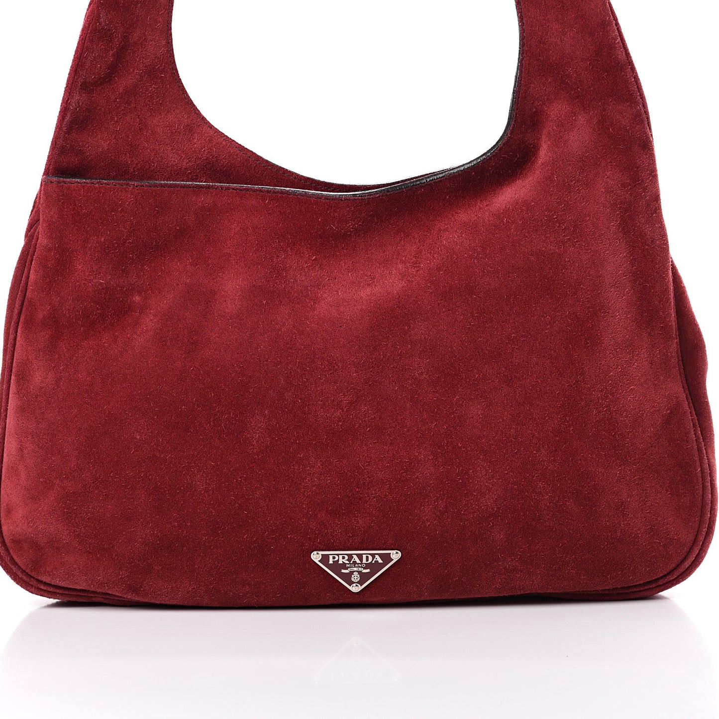 Suede Hobo Cerise