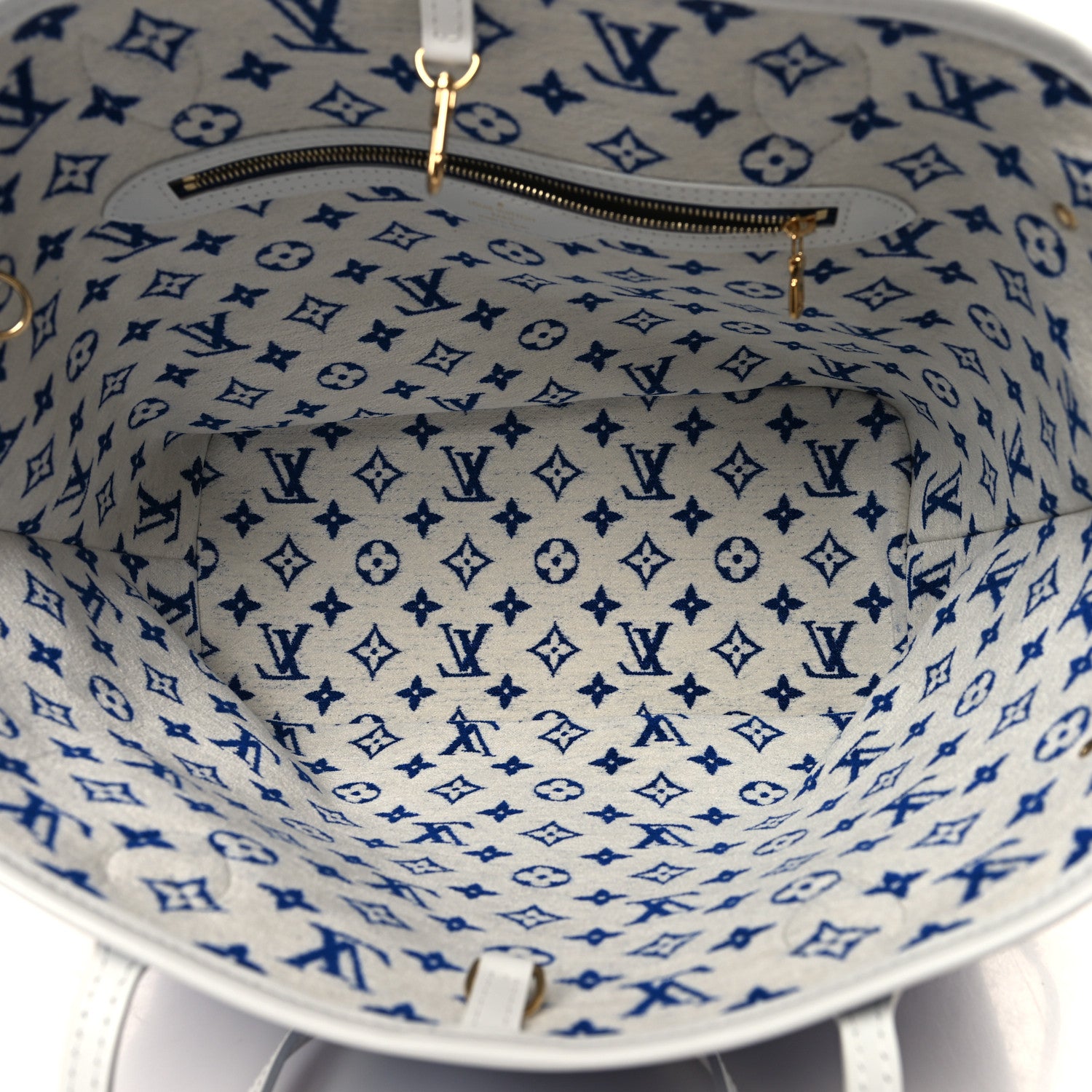 Louis Vuitton Jacquard Velvet Monogram LV Match Neverfull MM Bleu 4 of 8