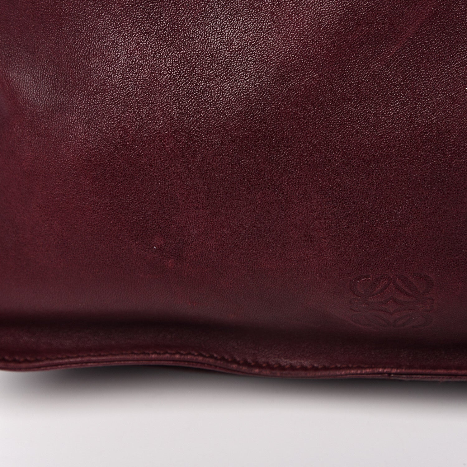 Loewe Nappa Small Flamenco Shoulder Bag Wine 13 of 13