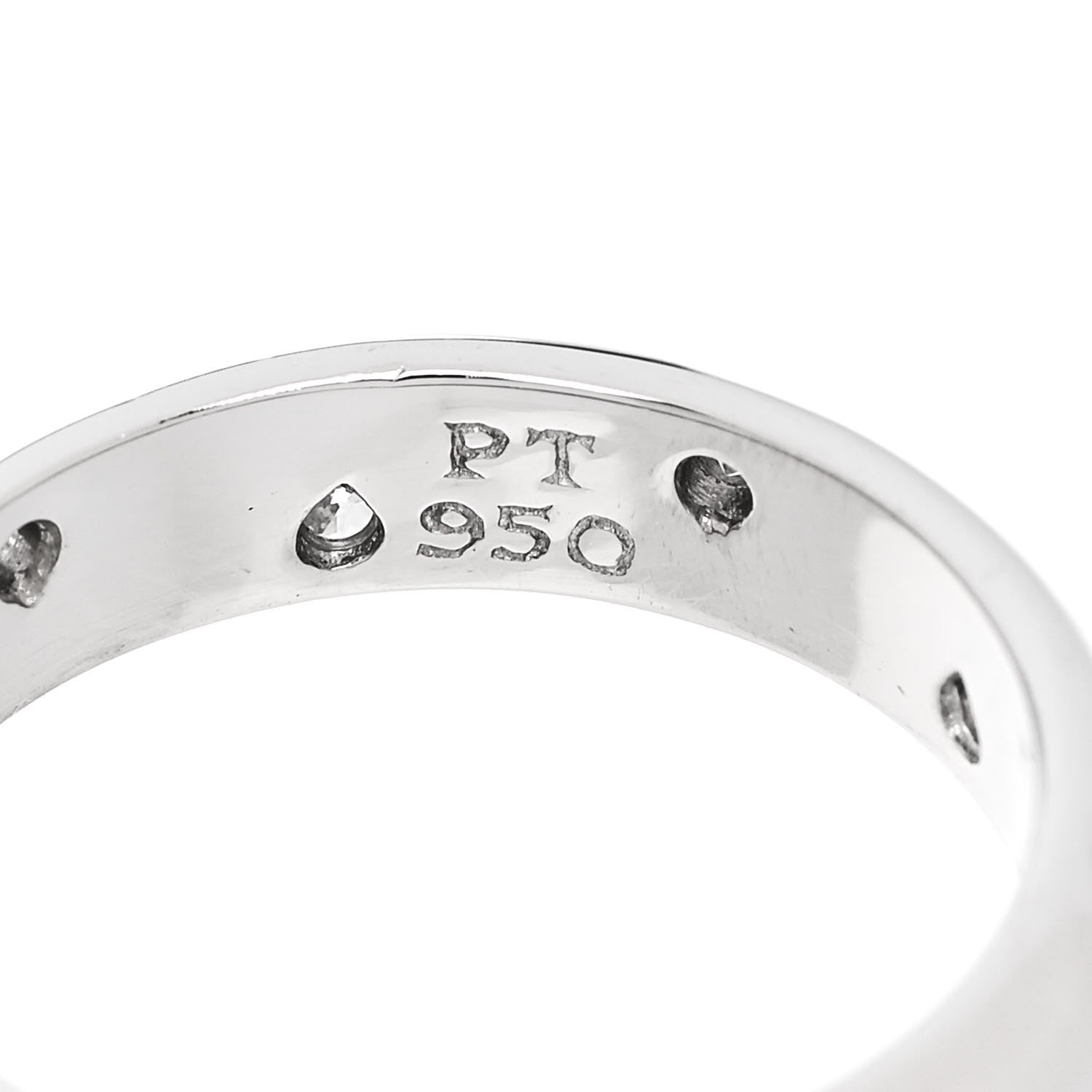 Tiffany Platinum Diamond 4mm Etoile Band Ring 52 6 5 of 5