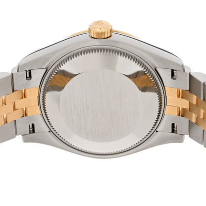 Rolex Stainless Steel 18K Yellow Gold Diamond Black Mother of Pearl 31mm Oyster Perpetual Datejust Watch 278273 4 of 5