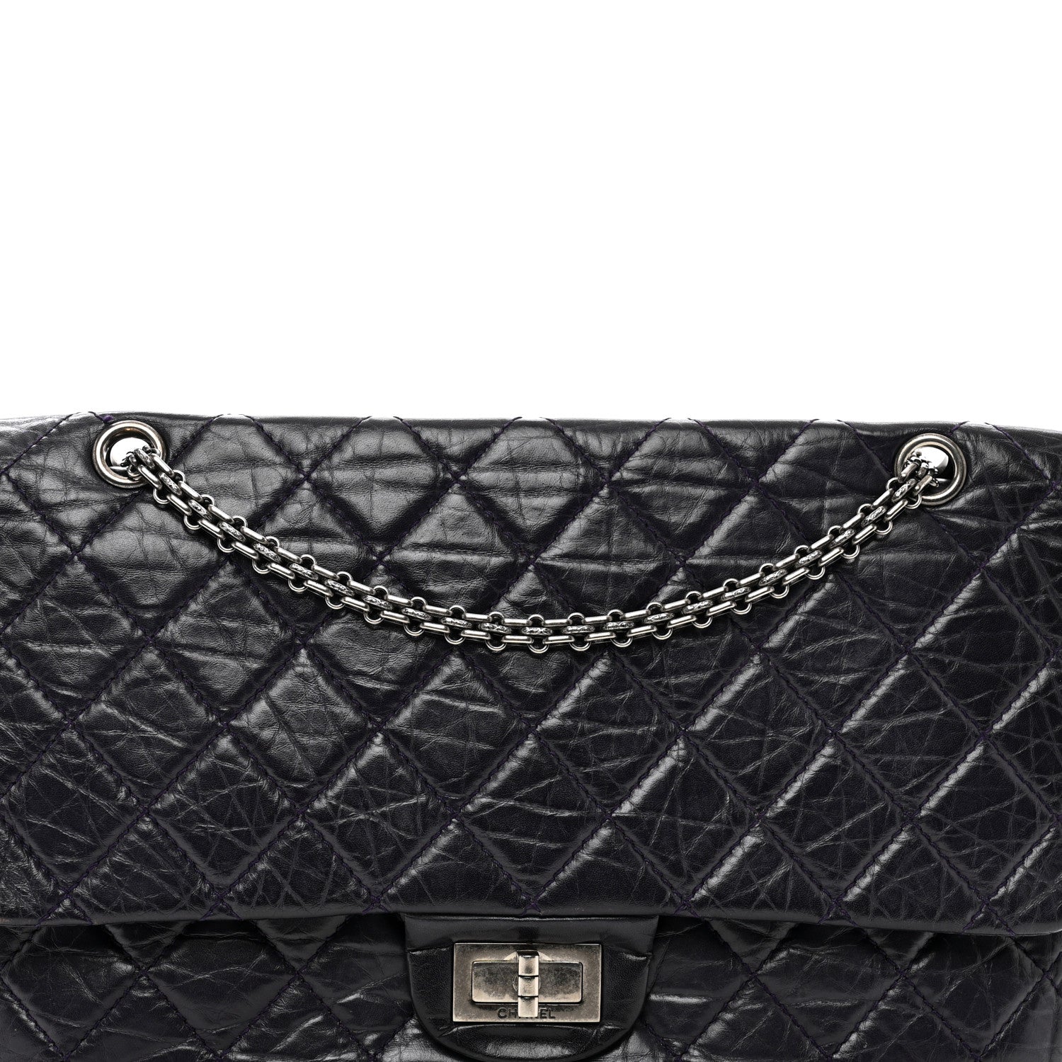 Chanel Aged Calfskin Quilted 2.55 Reissue 227 Flap Dark Purple 5 of 11