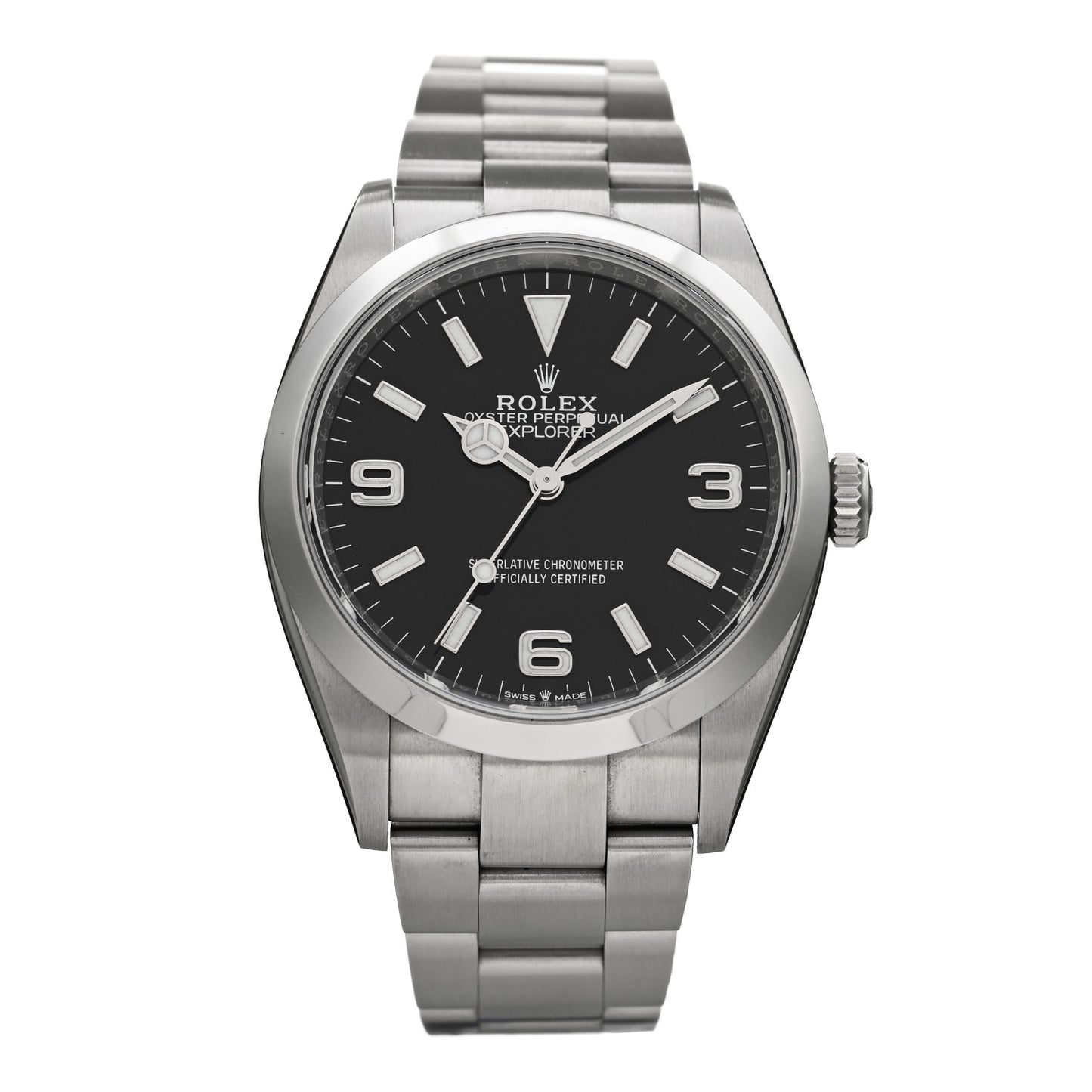 Stainless Steel 36mm Oyster Perpetual Explorer Watch Black 124270