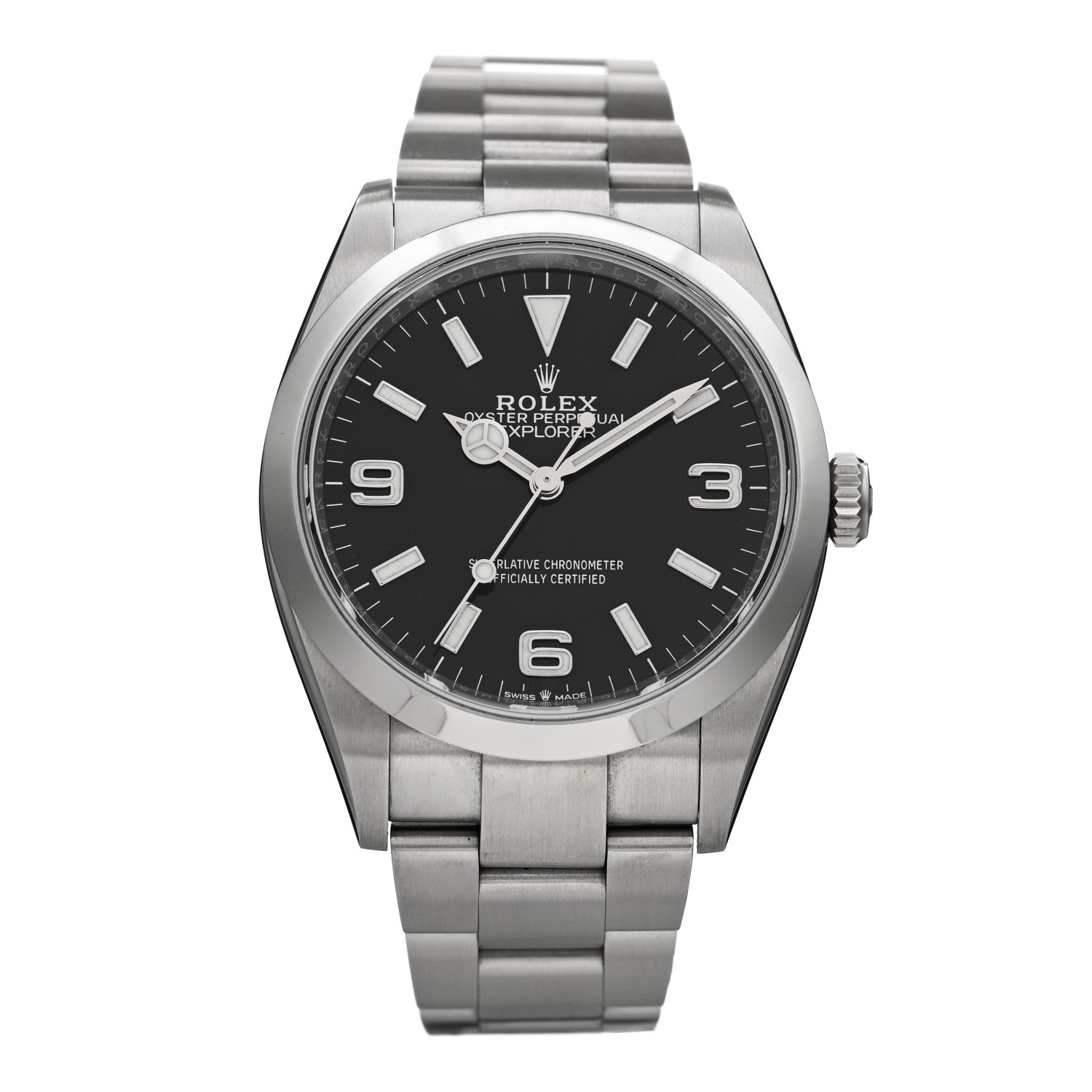 Rolex Stainless Steel 36mm Oyster Perpetual Explorer Watch Black 124270 1 of 5