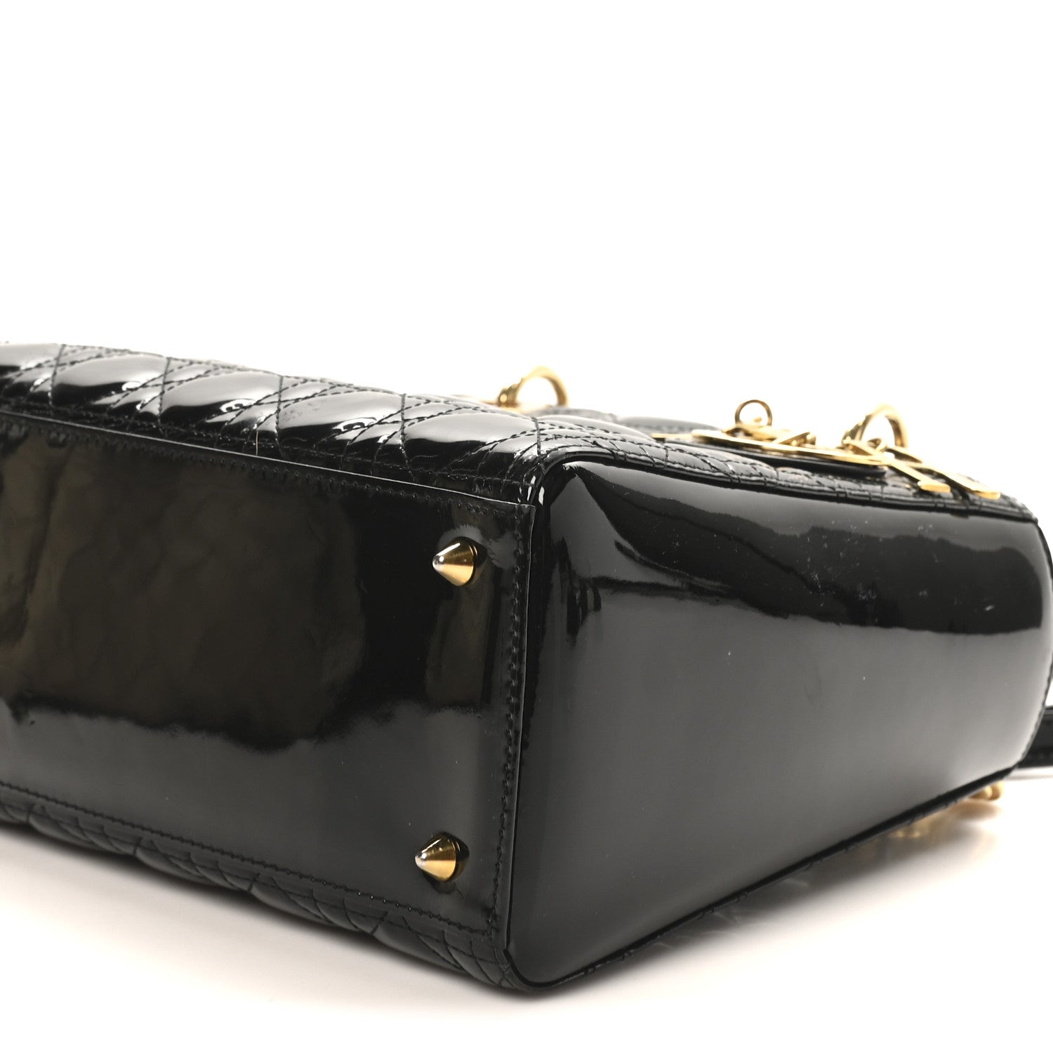 Christian Dior Patent Cannage Medium Lady Dior Black 1856303
